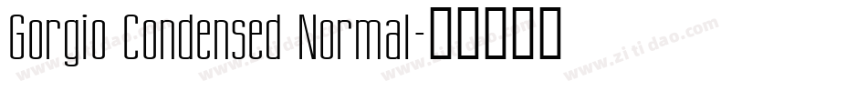 Gorgio Condensed Normal字体转换